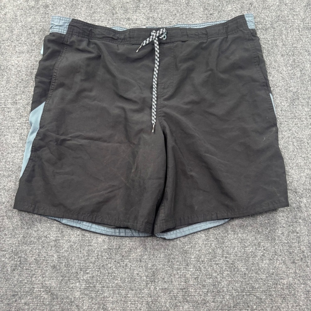 Nike Swim Trunks XL Black Grey Mesh Lined Drawstring Board‎ Shorts Mens